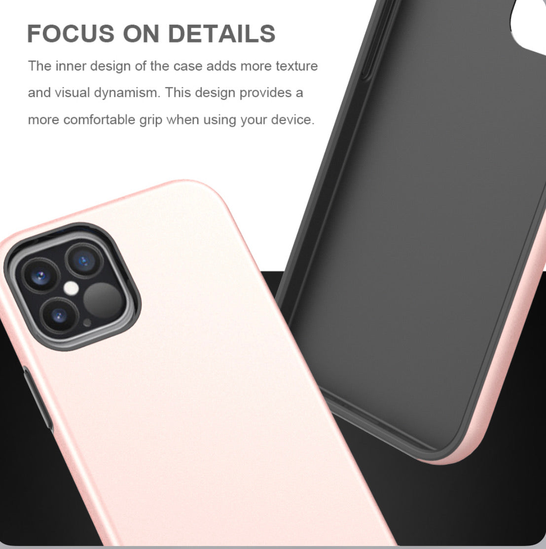 iPhone 12/PRO (6.1)- LUXMO PATROL DUAL HYBRID CASE -Rose Gold