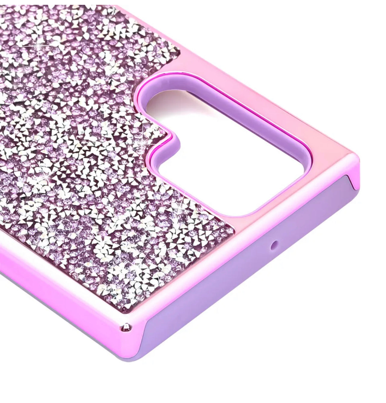 For Samsung Galaxy S22 Ultra - Diamond Rhinestone Dual Layer Hybrid Cover Case