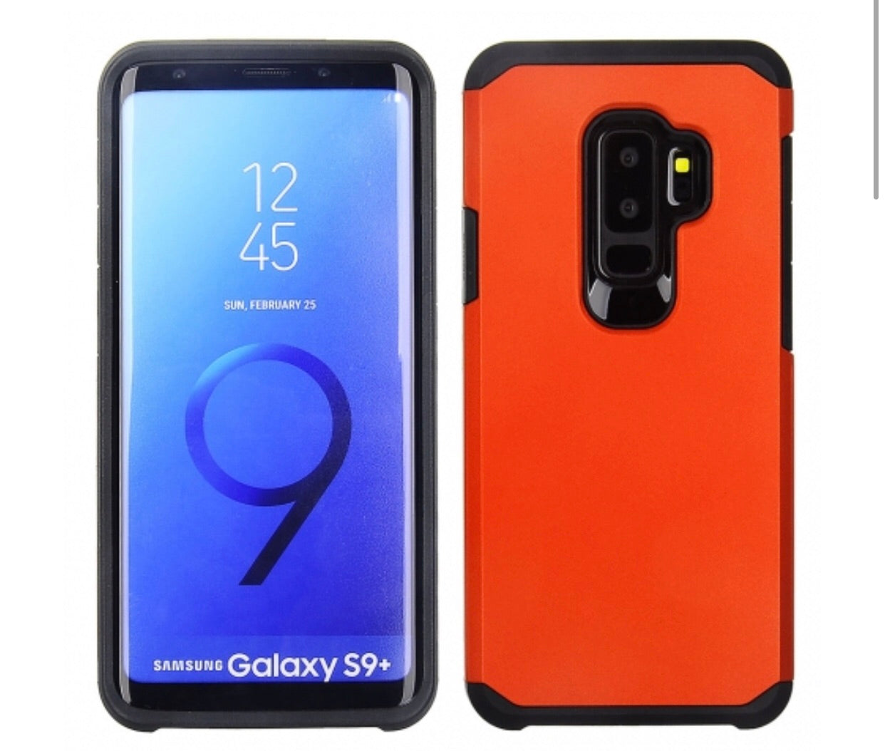 Samsung Galaxy S9 Plus - Solid Red Honey Leather Back Case
