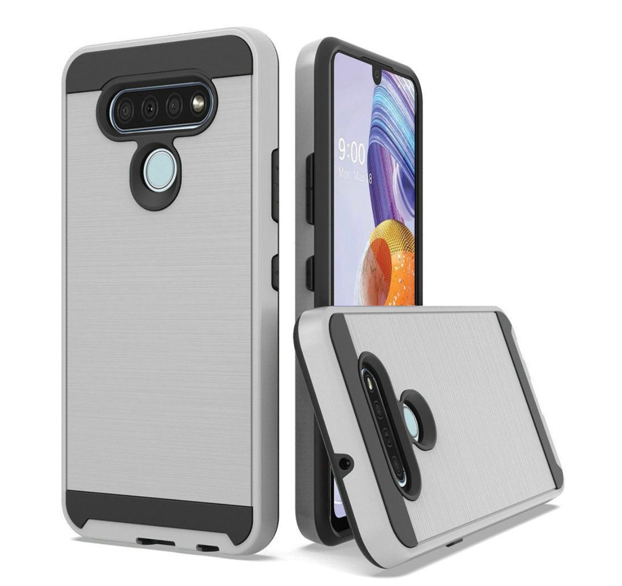 LG Stylo 6 Metallic Brushed Hybrid Case