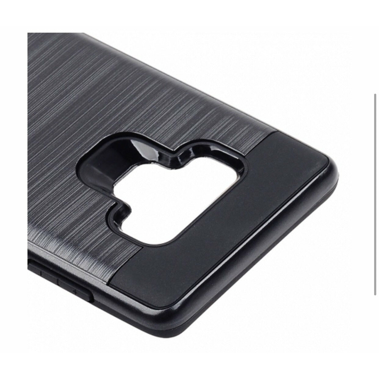 Samsung Galaxy Note 9 Brushed Hybrid Protector Cover - Black / Black