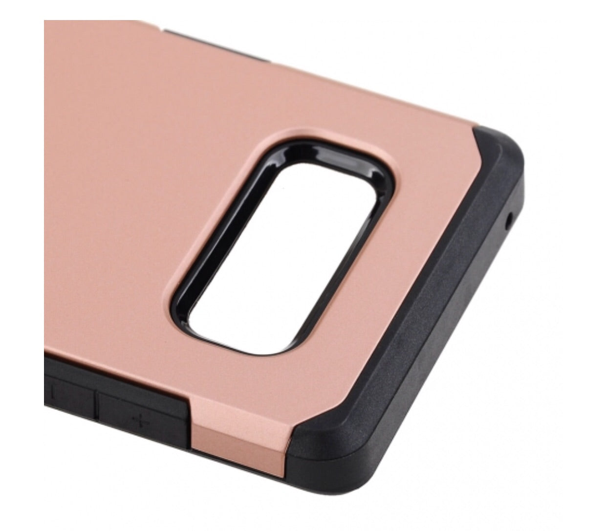 SAMSUNG GALAXY NOTE 8 - SOLID ROSE GOLDEN HONEY LEATHER BACK COVER ON BLACK TPU SKIN