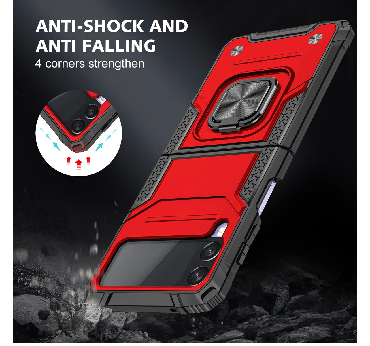 Samsung Galaxy Z Flip3 5G Magnetic Kickstand Hybrid Case Cover