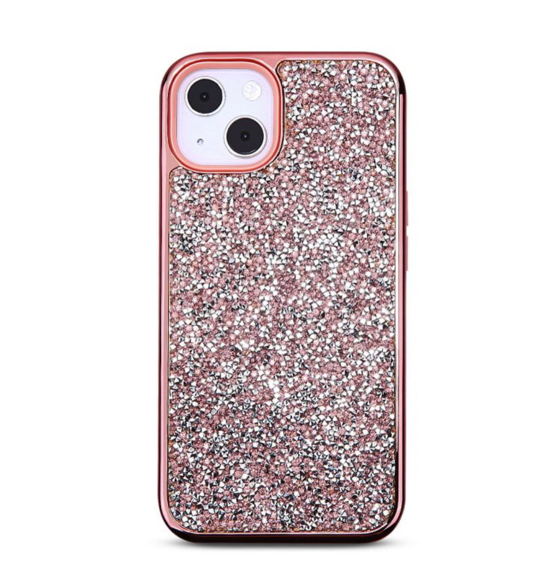 iPhone 13 (6.1) Encrusted Rhinestone Hybrid Cover