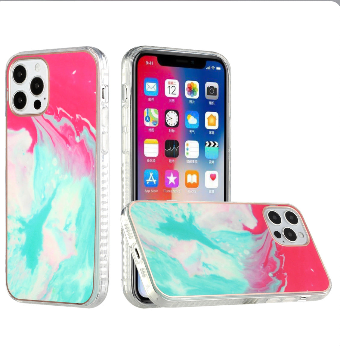 iPhone 12 Pro Max Marble Hybrid Case