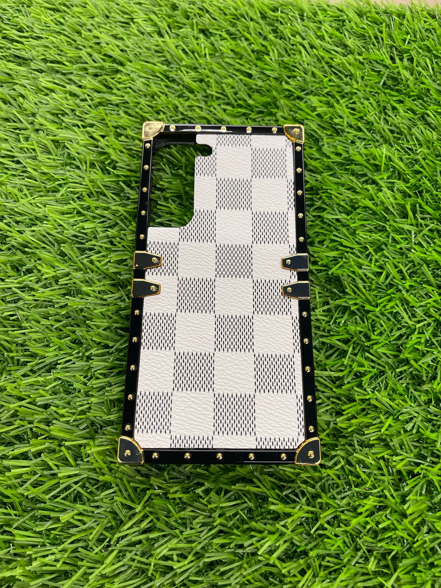 Samsung Galaxy s22 checkered print hybrid case
