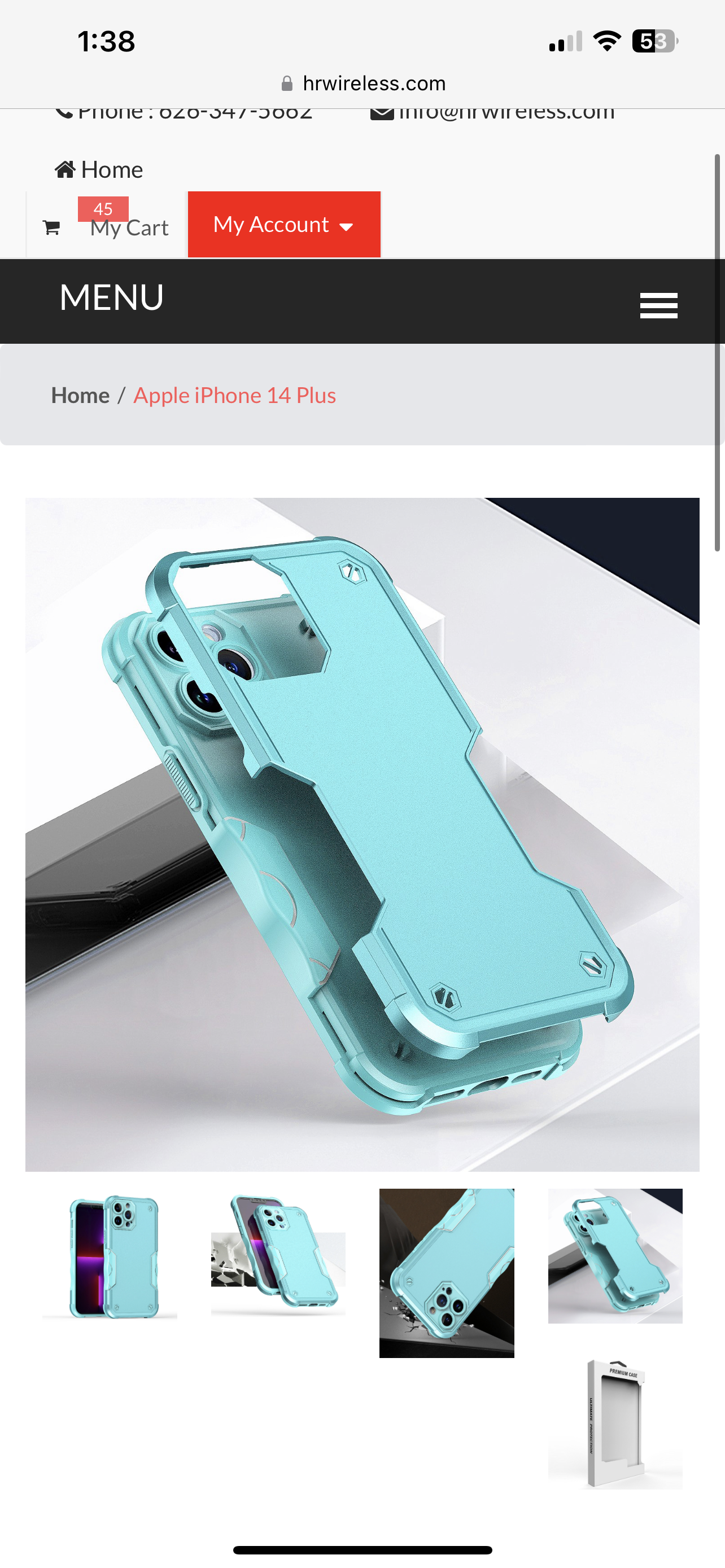 iPhone 14 Plus 6.7" Exquisite Tough Shockproof Hybrid Case Cover