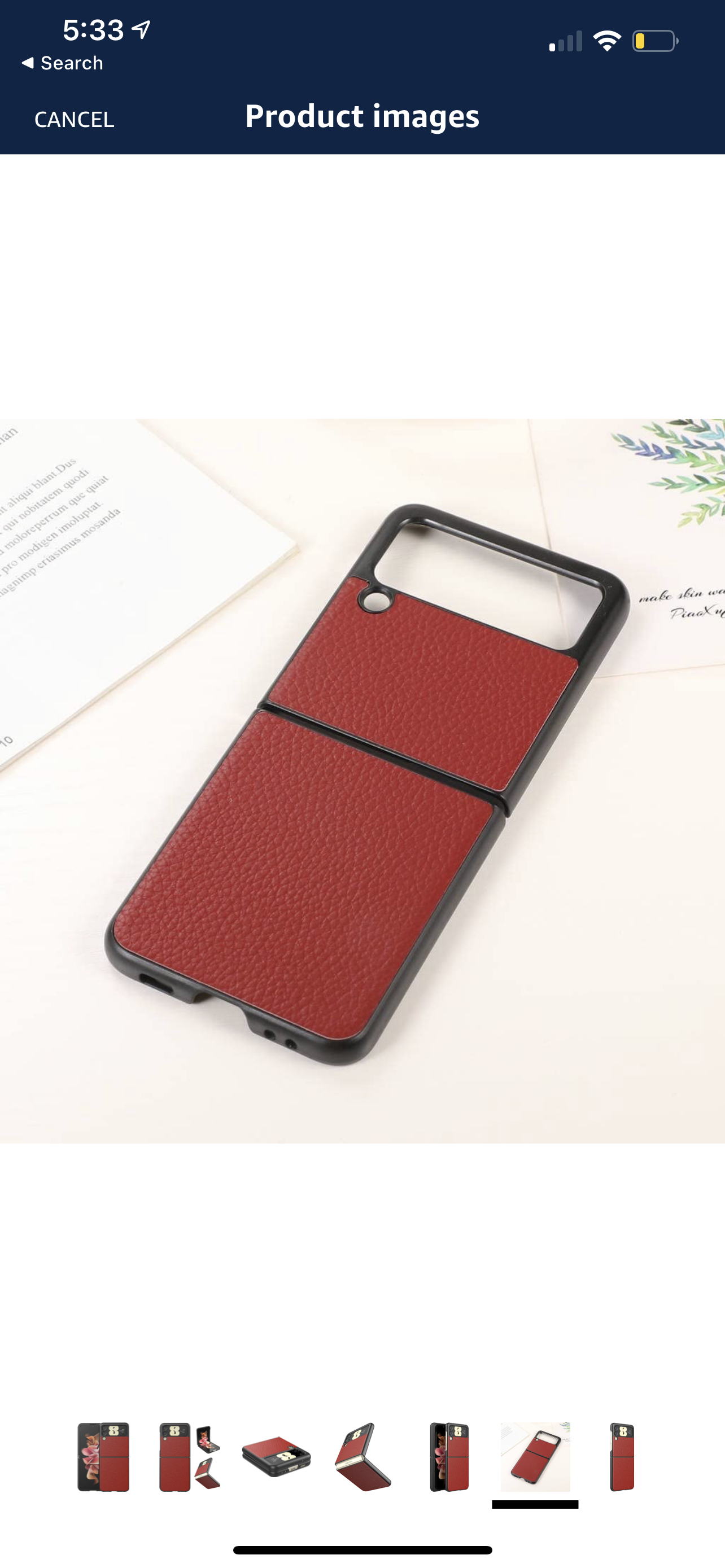 Samsung Galaxy Z Flip 3 Leather PC Cover