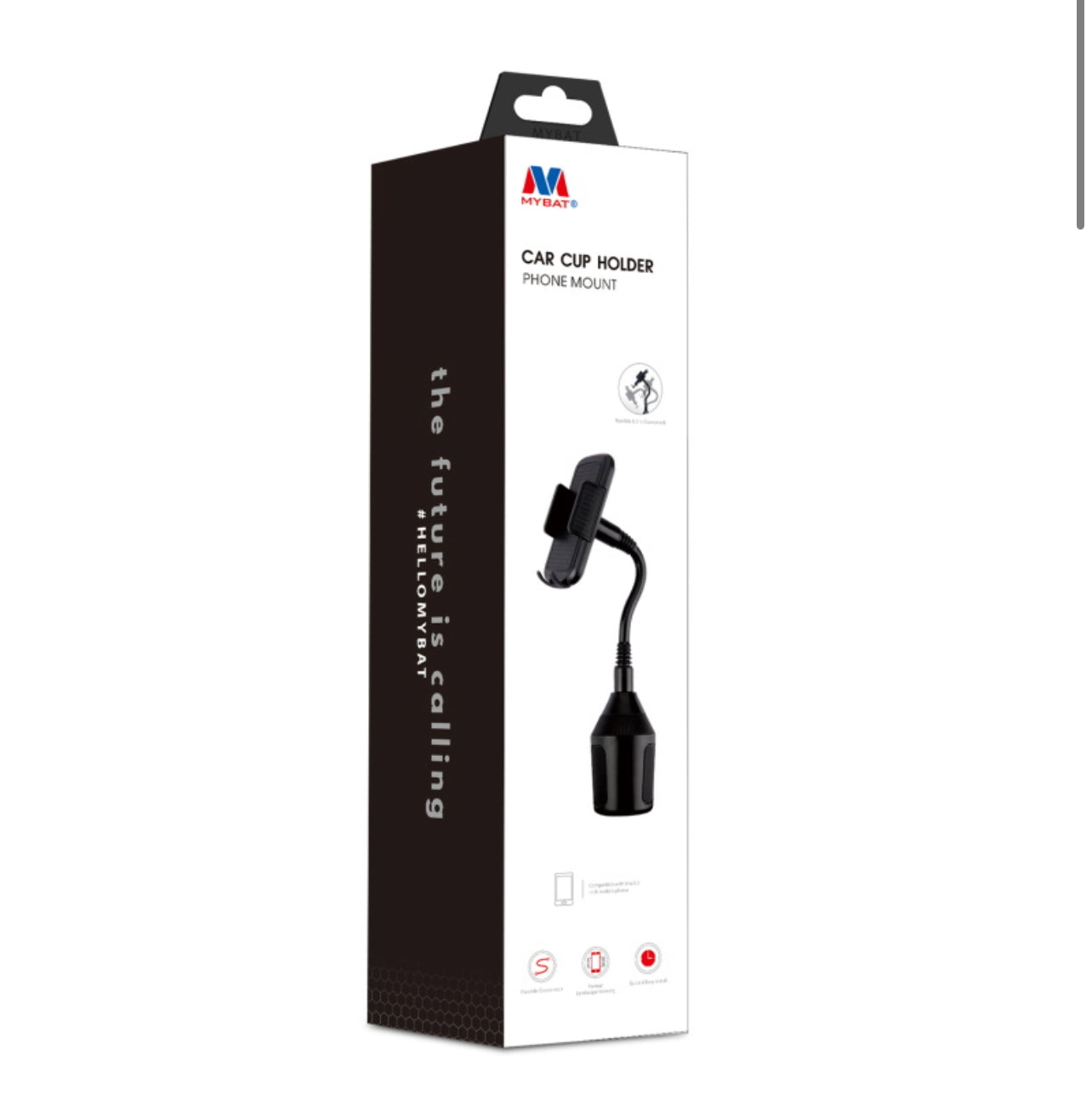 Car Cup Holder Phone Mount - Black