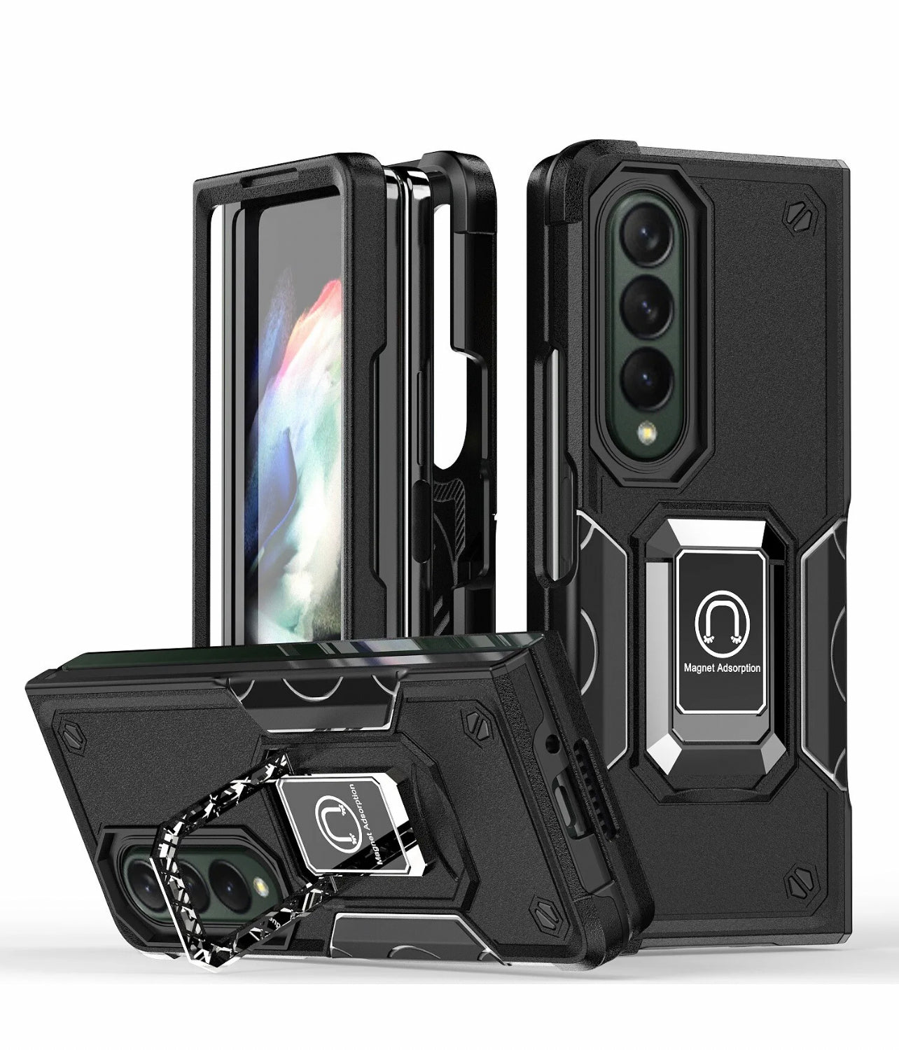Samsung Galaxy Z Fold 4 Magnetic Ring Stand Case Cover
