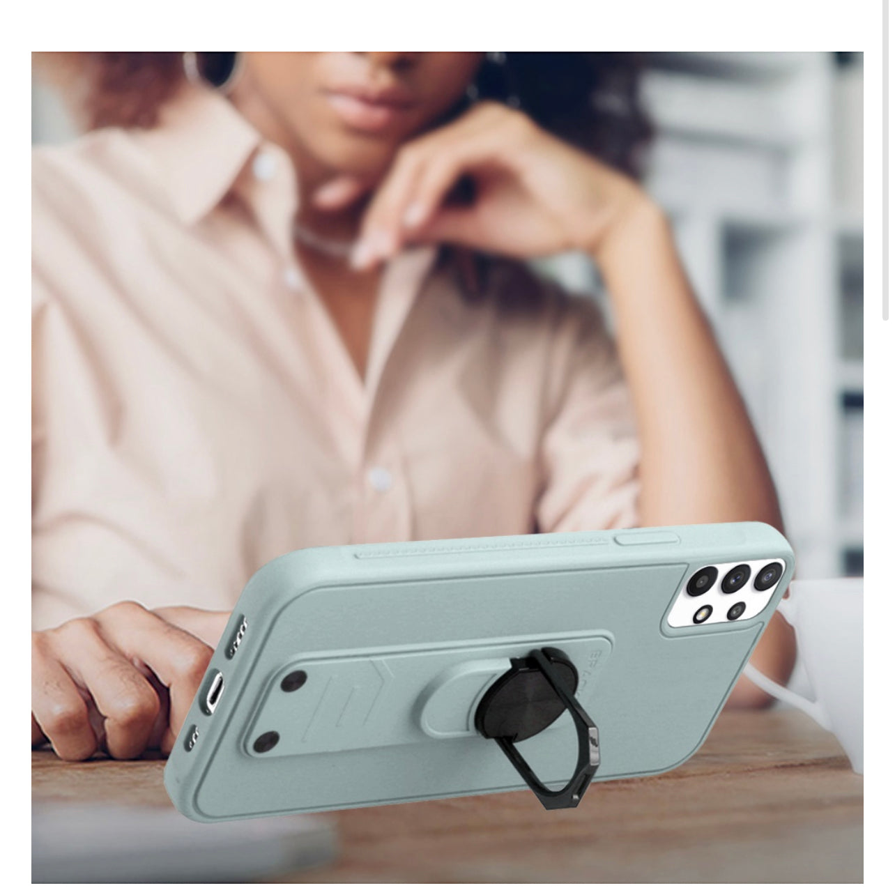 Samsung Galaxy A32 Tough Hybrid Ring Stand Case