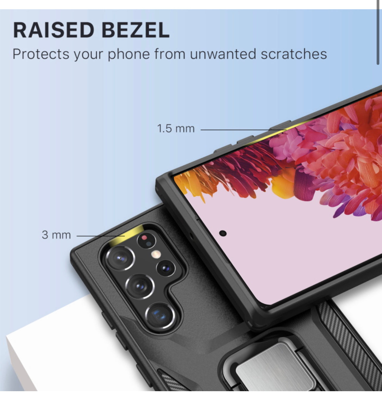 MyBat Pro Antimicrobial Stealth Series (with Stand) for Samsung Galaxy S22 Ultra - Black / Black