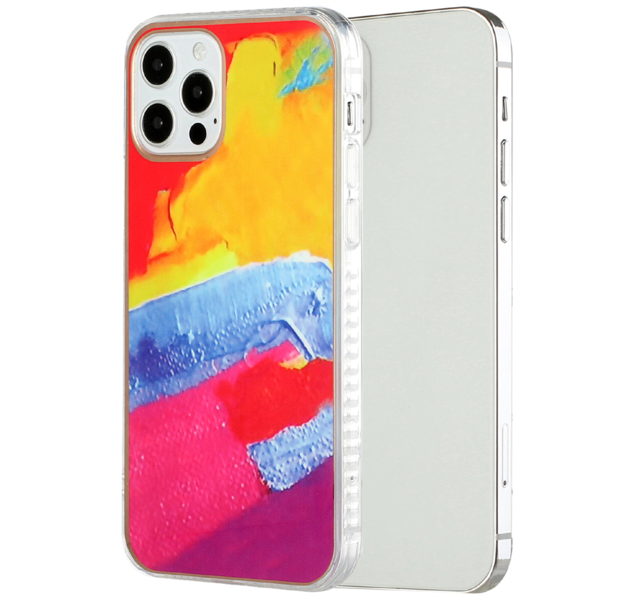 iPhone 12 Pro Max 6.7 WaterPaint Electroplated Edged ShockProof Design Case Cover -