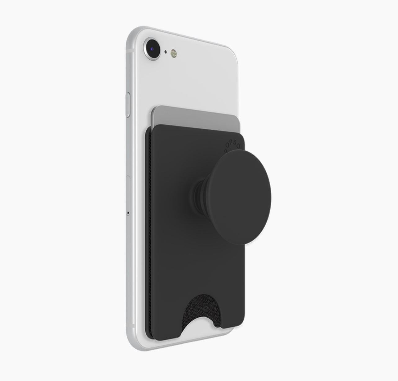 PopSockets PopWallet+: Swappable and Repositionable Wallet - Black