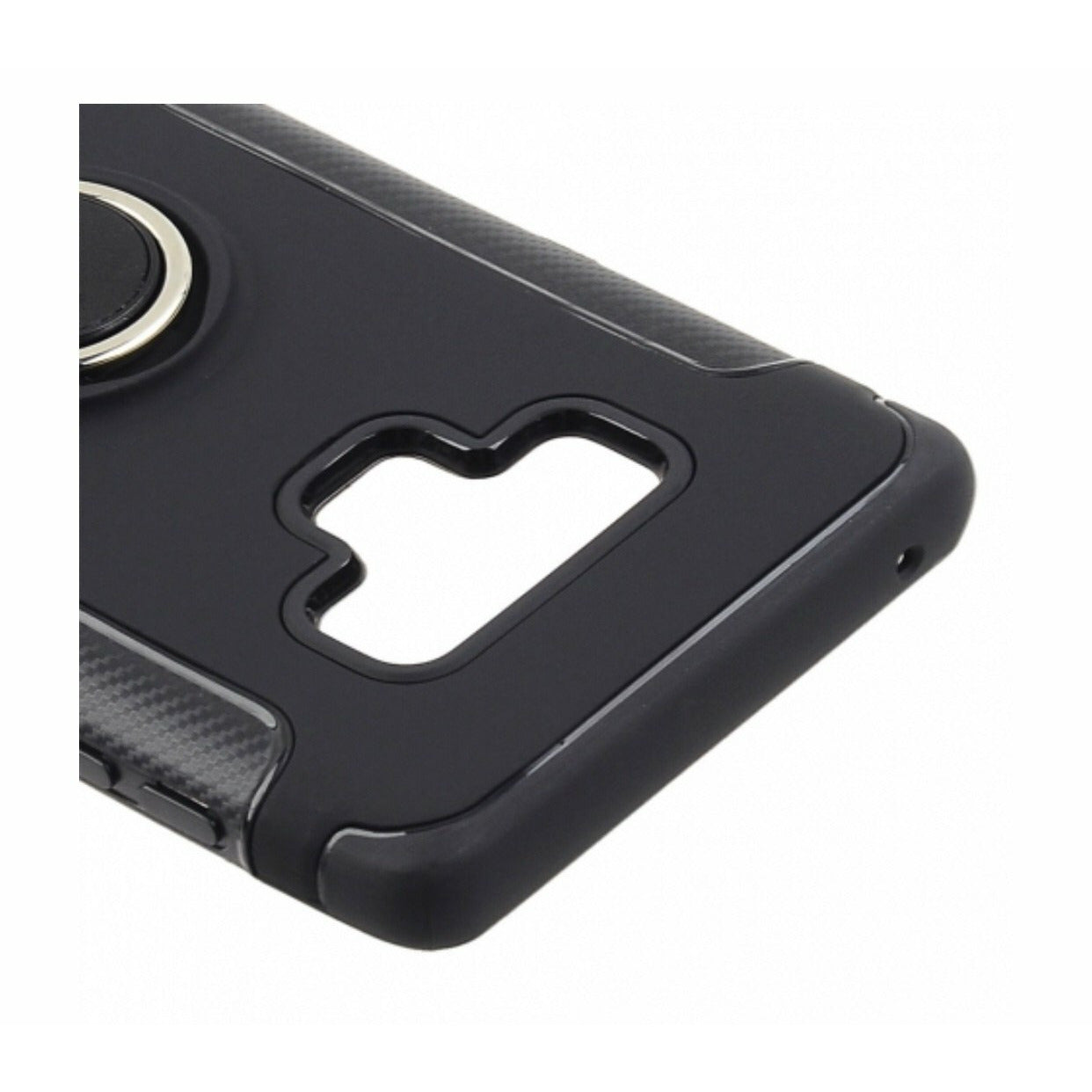 Samsung Galaxy Note 9 - Black Ring Stand Back Cover Case