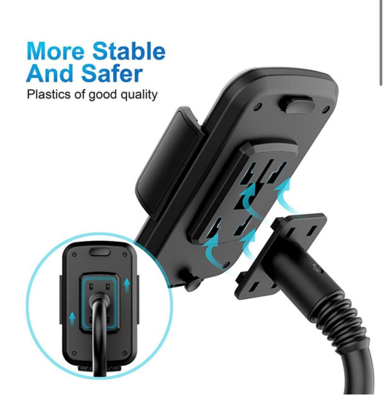 Car Cup Holder Phone Mount - Black