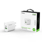 Esoulk USB C+A PD/QC Wall Adapter w/ USB C-C Cable (20W) (5ft) (WHITE)