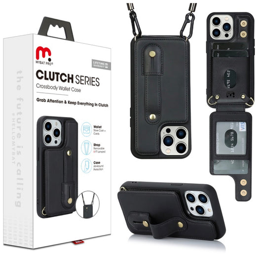 MyBat Pro Antimicrobial Maverick Series w/ MagSafe Case with Holster and Tempered Glass for Apple iPhone 15 Pro Max (6.7) - Black