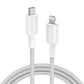 Anker 6' Braided Lightning to USB-C Fast Charging Cable - White