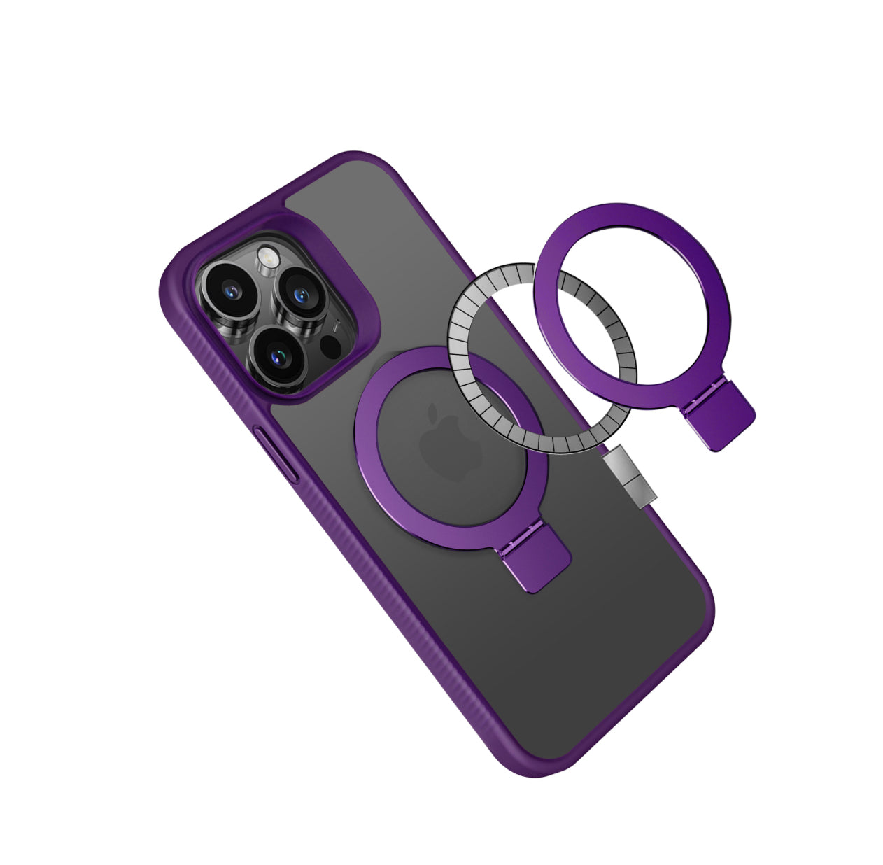 iP15 Pro Max (Magnetic Circle) Kickstand Hybrid - Purple