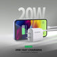 Esoulk USB C Wall Adapter (20W) (WHITE)