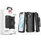 MyBat Pro Antimicrobial Maverick Series w/ MagSafe Case with Holster and Tempered Glass for Apple iPhone 15 (6.1) - Black / Black