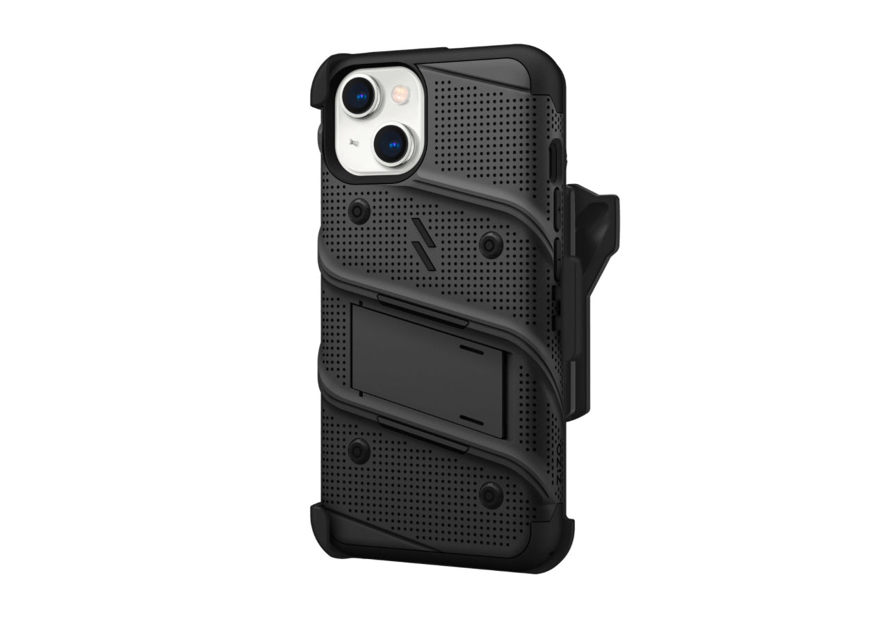 ZIZO BOLT Bundle iPhone 15 Plus Case with Tempered Glass - Black