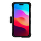 MyBat Pro Antimicrobial Maverick Series w/ MagSafe Case with Holster and Tempered Glass for Apple iPhone 15 Pro Max (6.7) - Black / Black