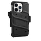 MyBat Pro Antimicrobial Maverick Series w/ MagSafe Case with Holster and Tempered Glass for Apple iPhone 15 Pro Max (6.7) - Black / Black