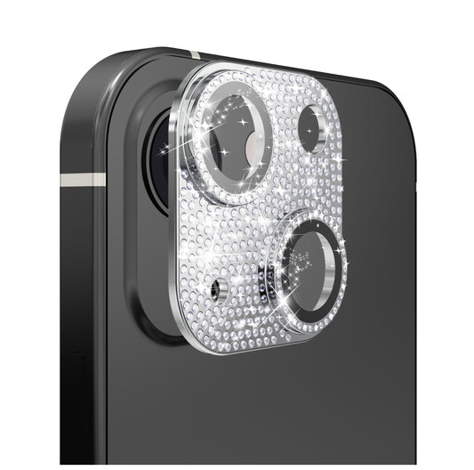 iP15 Pro Max Diamond Bling Camera Lens Full Tempered Glass - Mixed Color
