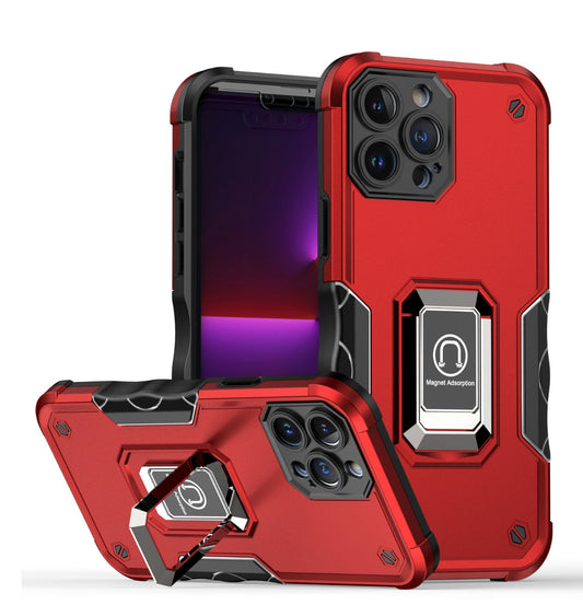iPhone 15 Pro Max Shockproof Magnetic Ring Stand Case