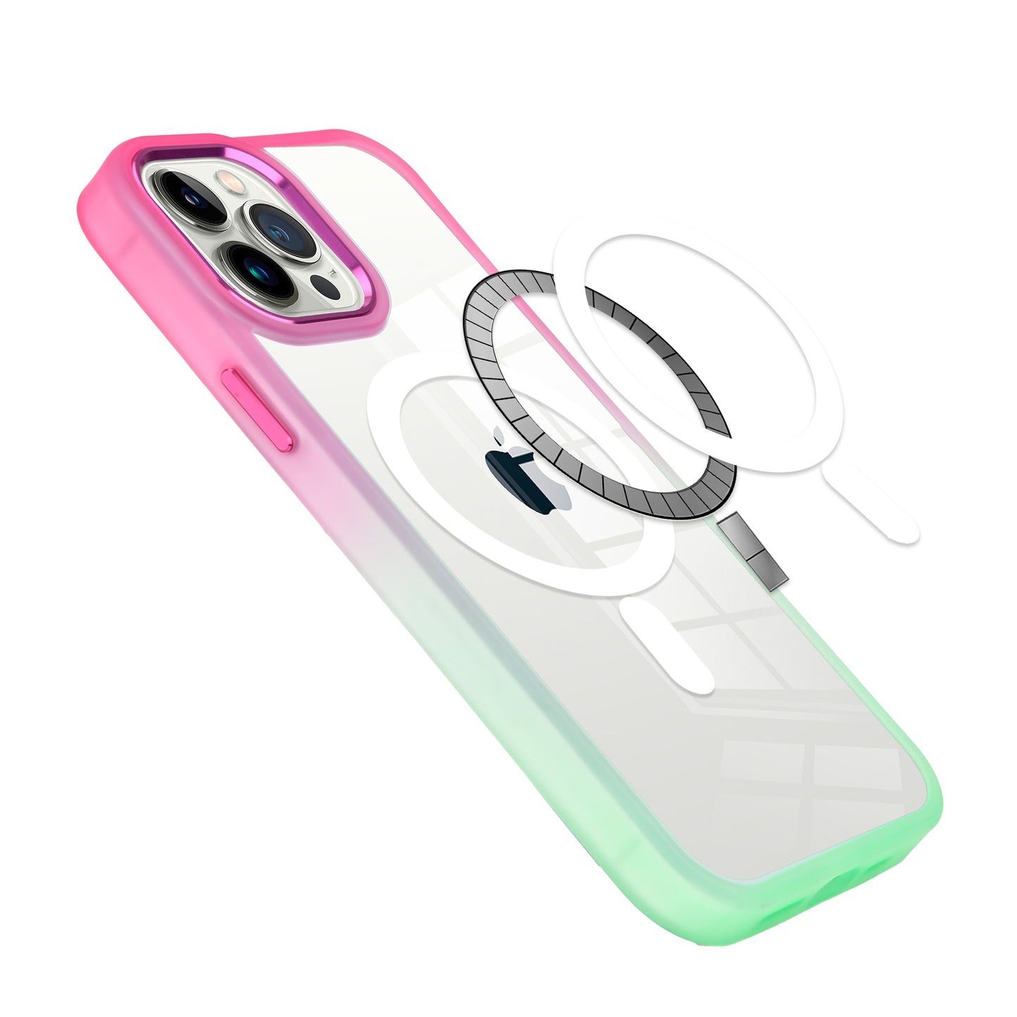 iPhone 14 PRO MAX 6.7" MagSafe Compatible Radiant Two Tone Thick Transparent Hybrid Cover Case