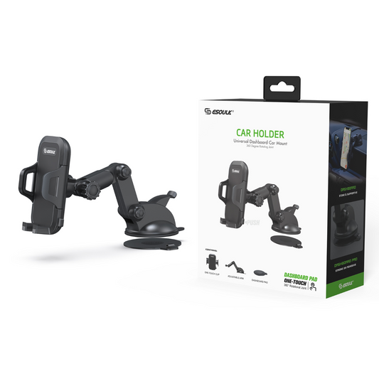 Esoulk EH42 3in1 Air Vent & Dashboard Card Phone Mount (BLACK)