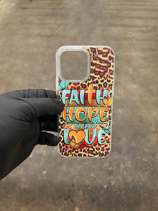 iPhone 13/14 “Faith, Hope, and Love” Hybrid Case