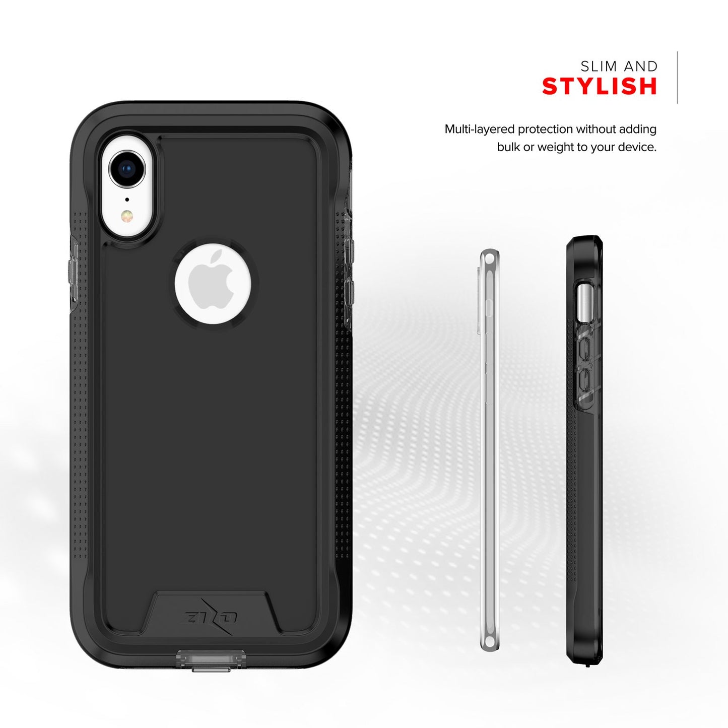 Apple iPhone X/XS- Zizo ION Triple Layered Hybrid Case with Tempered Glass Screen Protector - Black / Smoke