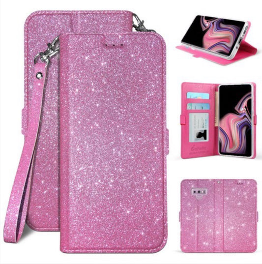 Infolio Wallet Case Window For Samsung Galaxy Note 9 - Hot Pink With Clear Gel