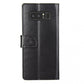 Samsung Galaxy Note 8 - Black Tailored Leather Textured Wallet Case