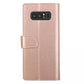 Samsung Galaxy Note 8 - Rose Gold Tailored Leather Textured Wallet Case