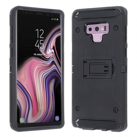 Samsung Galaxy Note 9 - Black Colored Horizontal Kickstand Case
