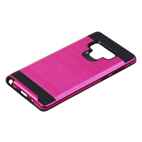 Samsung Galaxy Note 9 Hybrid Protector Cover - Pink / Black Brushed