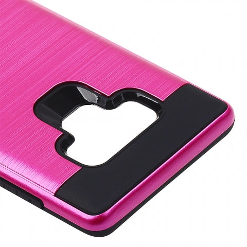 Samsung Galaxy Note 9 Hybrid Protector Cover - Pink / Black Brushed