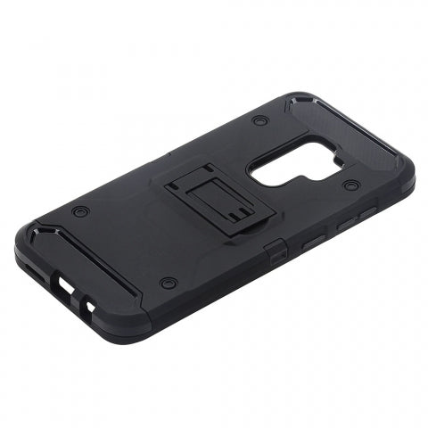 Samsung Galaxy S9 Plus - Black Colored Horizontal Hard Back Kickstand