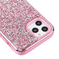 iPhone 12/PRO (6.1) -ENCRUSTED RHINESTONE HYBRID COVER - PINK