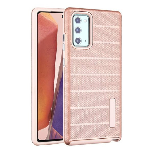 Samsung Galaxy Note 20 Textured Dots Hybrid Cover - Rose Gold