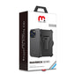 MyBat Pro Antimicrobial Maverick Series Case with Holster and Tempered Glass for Apple iPhone 14 Pro Max (6.7) - Black / Black