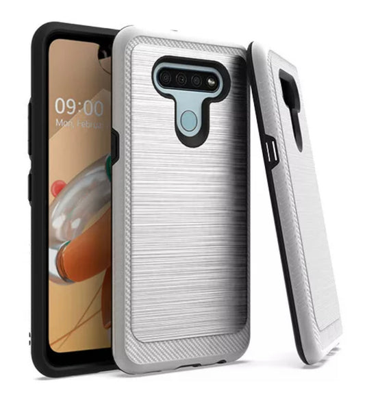 LG K51 Brushed Metallic Hybrid Case