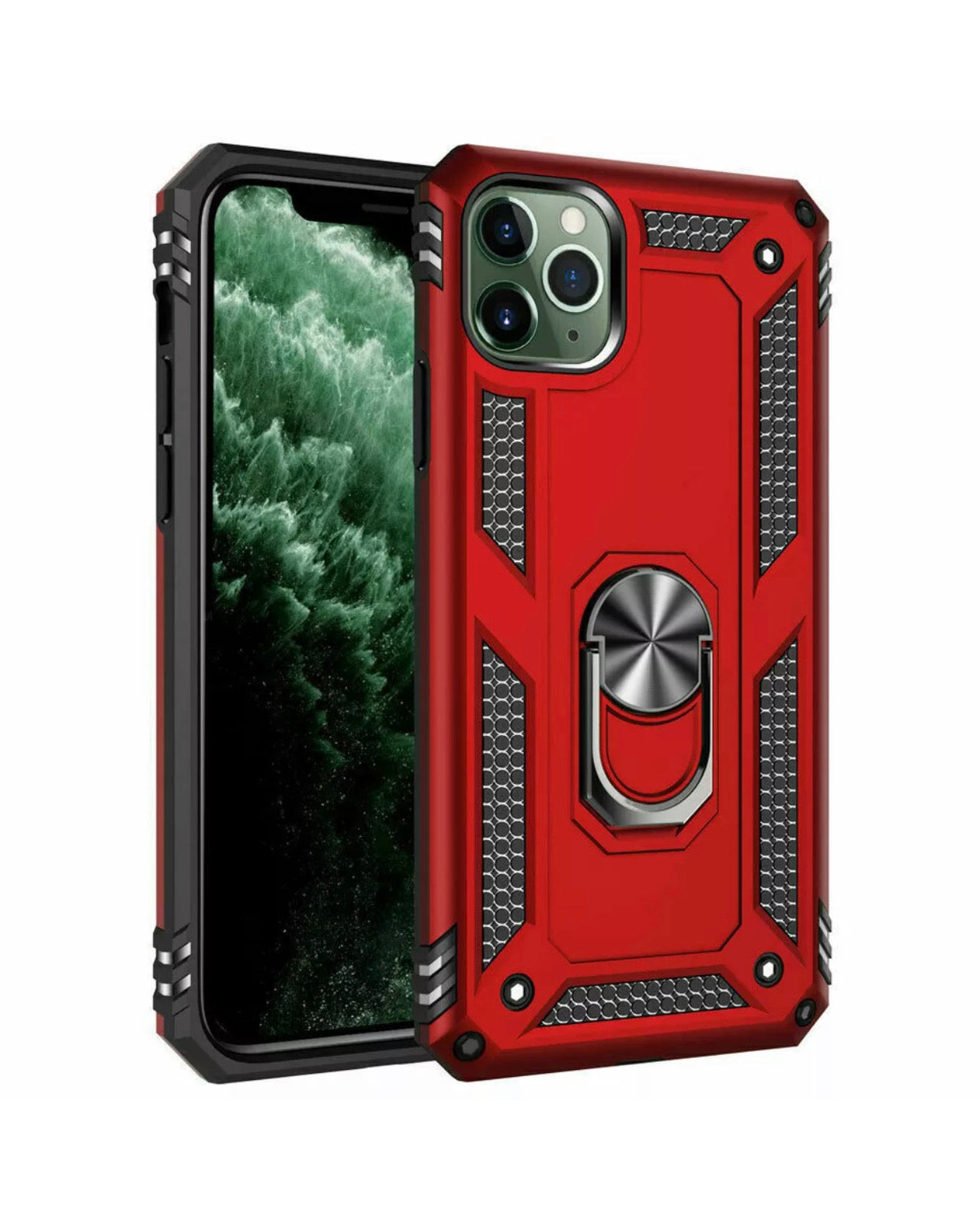 iPhone 11 Pro Ring Stand Case-Red