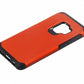 Samsung Galaxy S9 - Solid Red Honey Leather Back Cover on Black TPU Skin