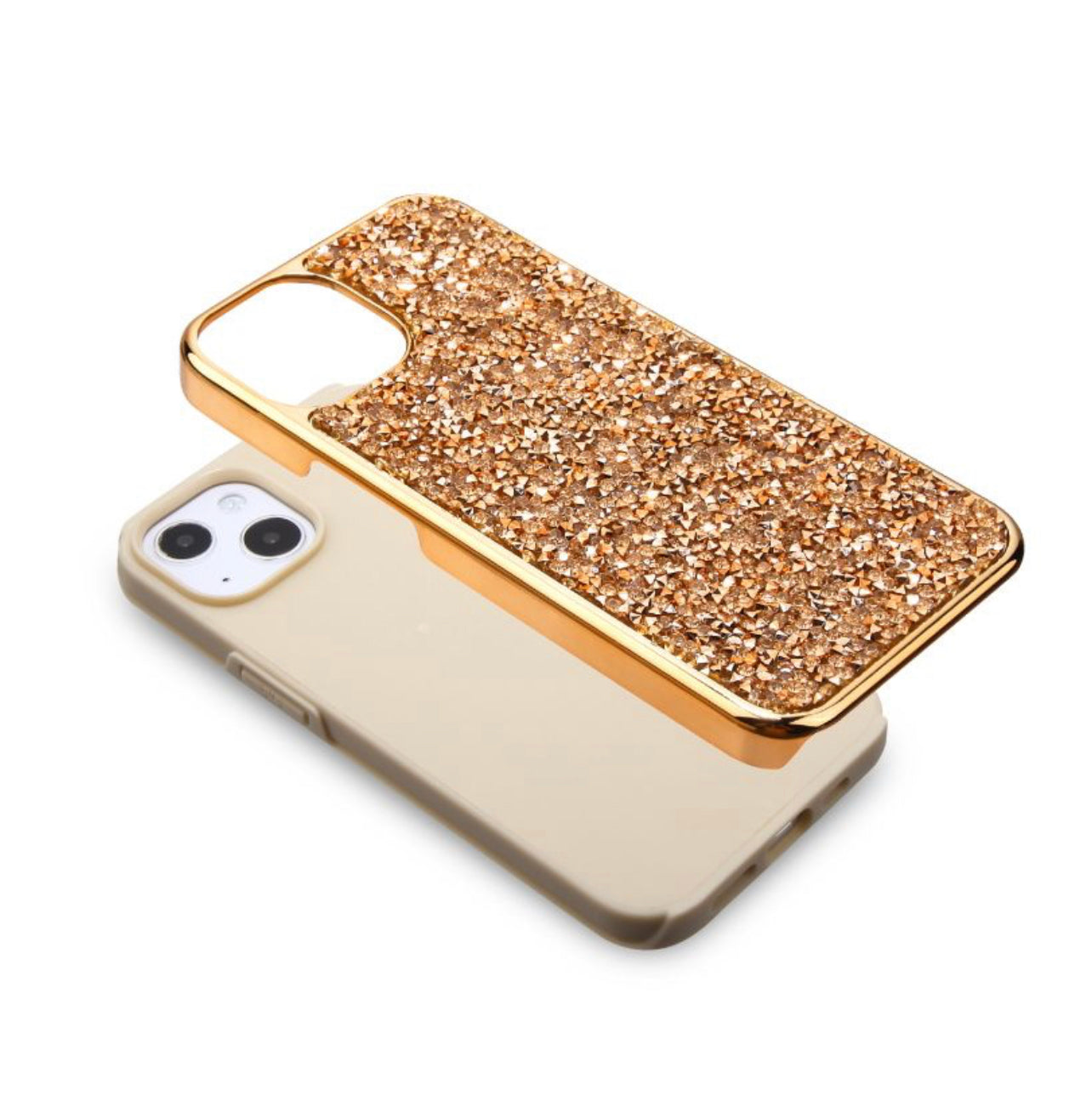 iPhone 13 (6.1) Encrusted Rhinestone Hybrid Cover