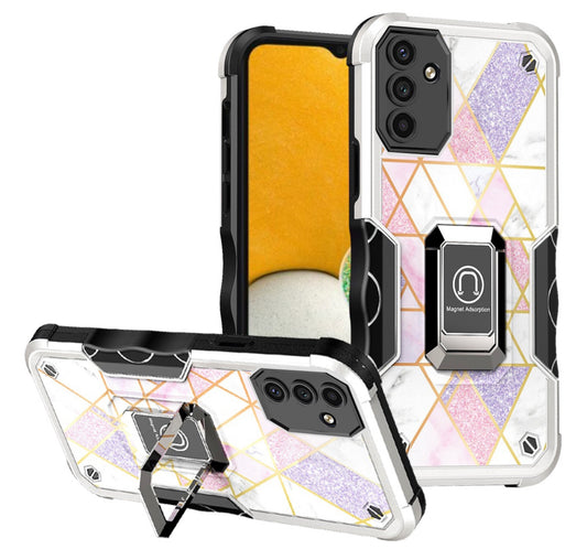 Samsung Galaxy A13 5G Stellar Hybrid IMD Design Ring Stand Cover Case